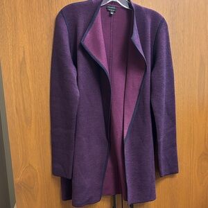 Purple Open Front Cardigan